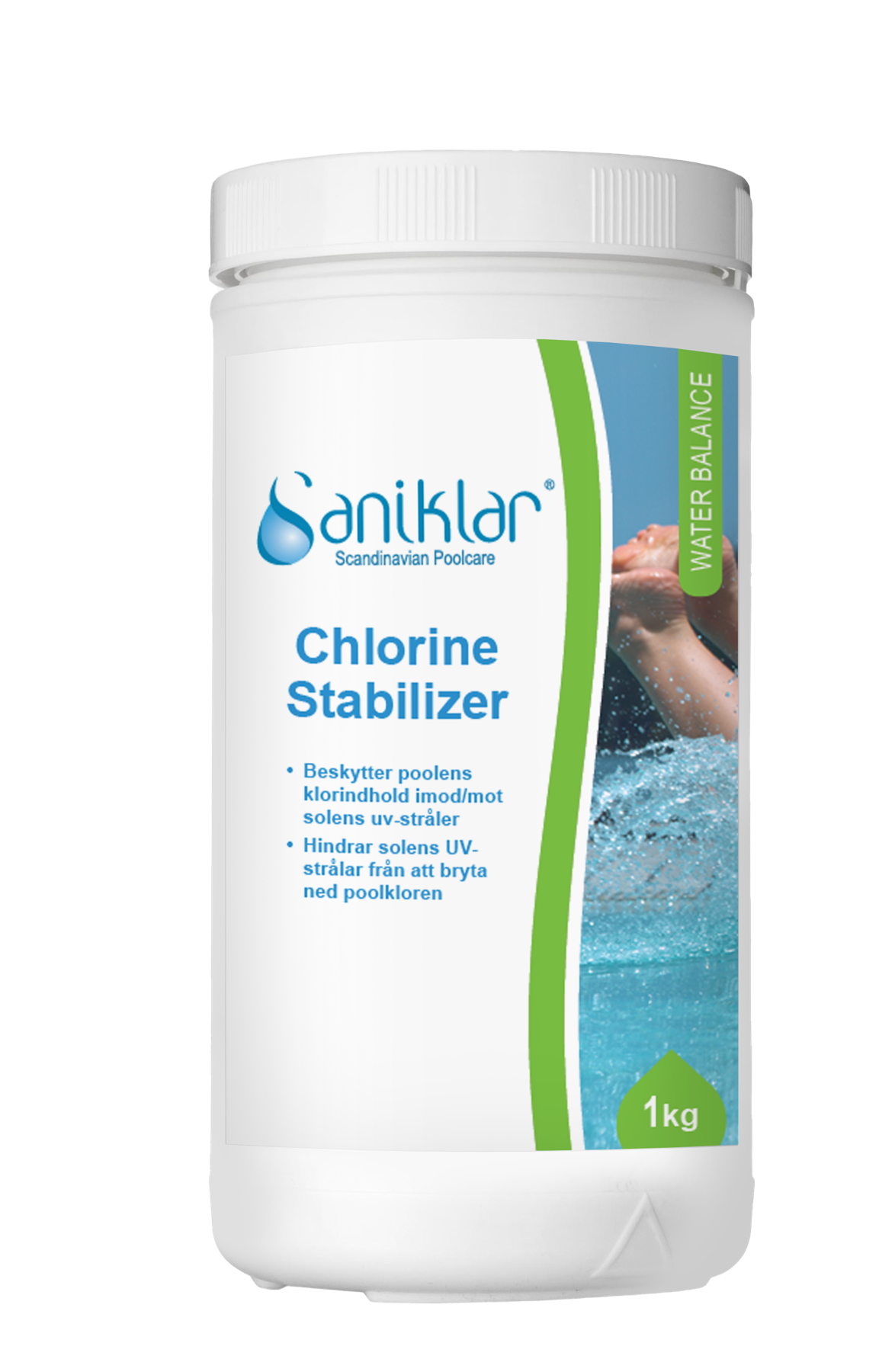 SANIKLAR CHLORINE STABILIZER 1kg Vandbalance Udespa I/S
